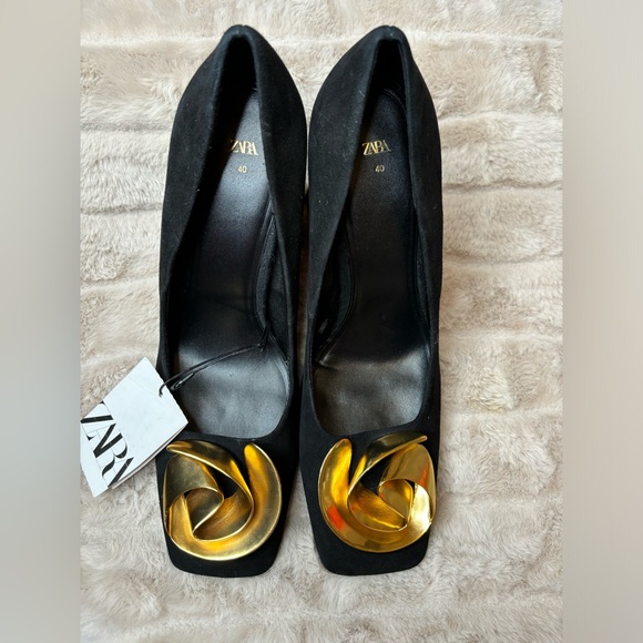 Zara High Heel Pumped Suede Shoes New With Tag - Picture 2 of 7